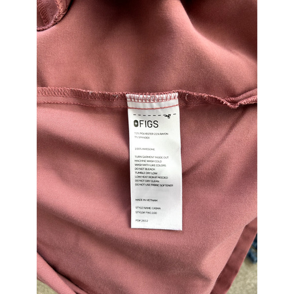 FIGS Casma Three-Pocket Mauve Women's Scrubs Tops XXL - Picture 4 of 5